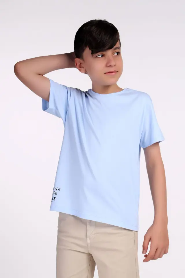 تیشرت تابستانه ساده پسرانه جوانه-لوک