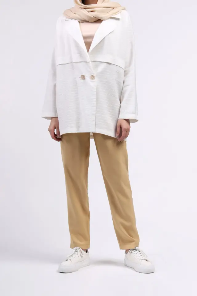 کت کوتاه یقه انگلیسی زنانه مدل 3851-لوک