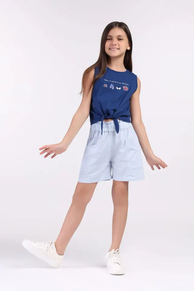 شلوارک پارچهای رنگی دخترانه تبسم-لوک