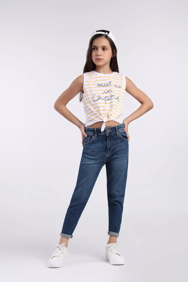 تاپ حلقهای چاپدار تابستانه دخترانه ساحل-لوک