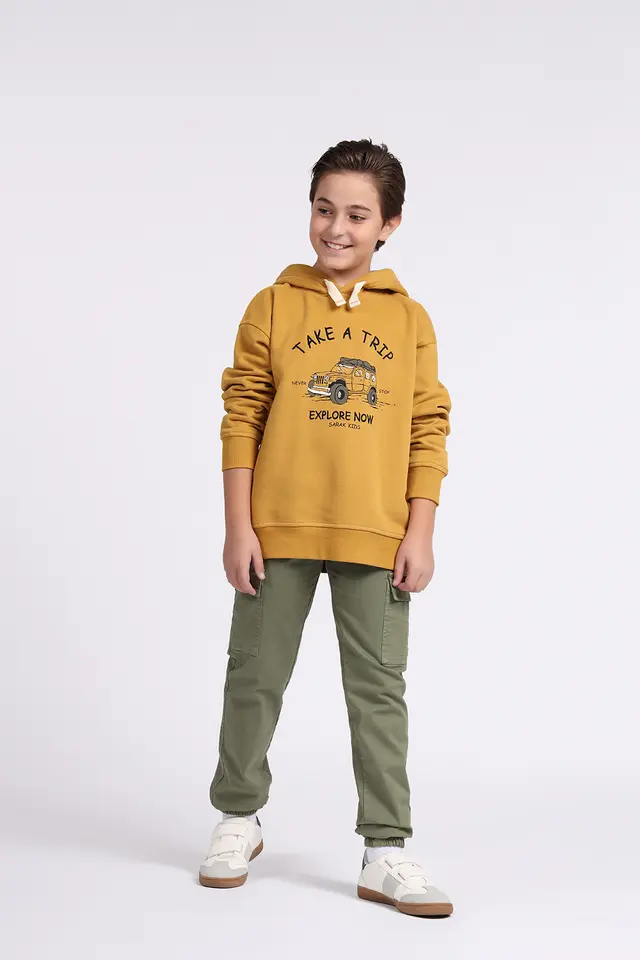 هودی کلاهدار پسرانه مدل 4127-لوک