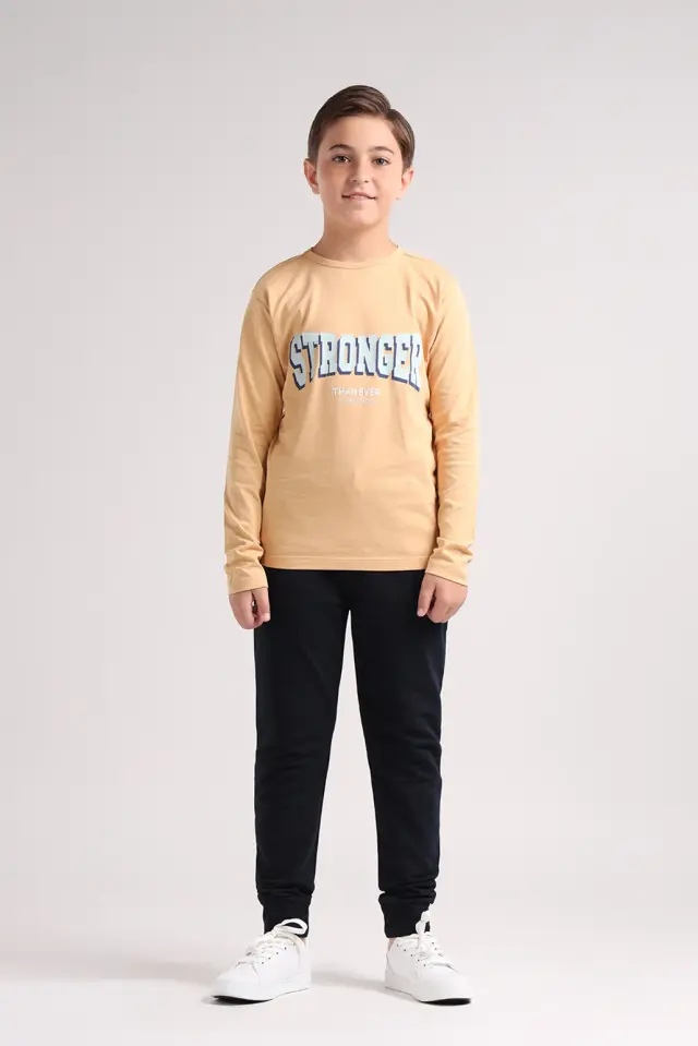 بلوز آستین بلند پسرانه مدل 4091-لوک