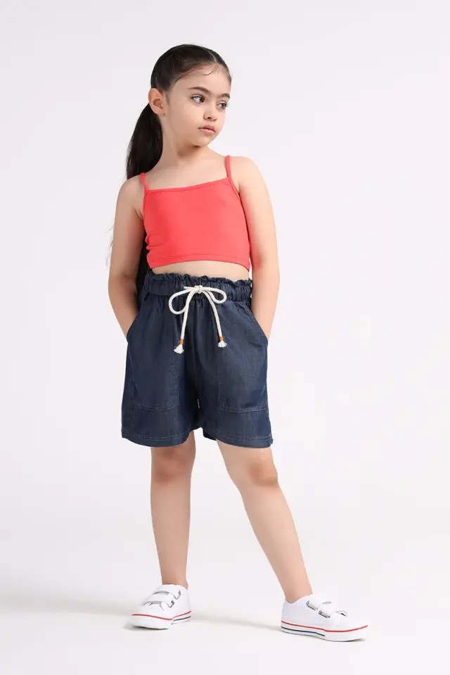 کراپ تاپ ساده دخترانه مدل 3986-لوک