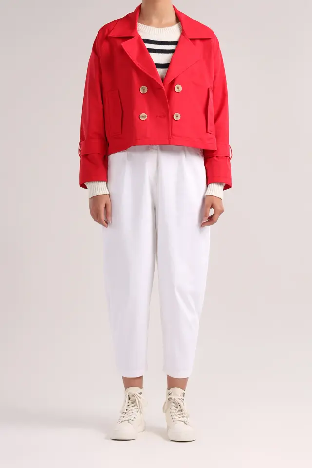 بارانی کوتاه زنانه مدل 4432-لوک