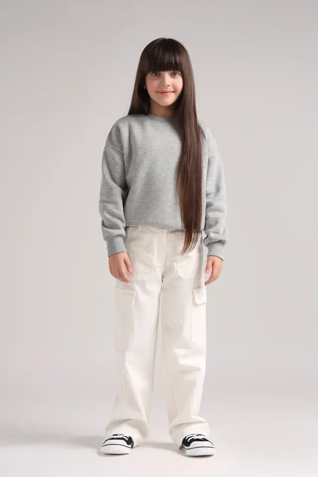 شلوار کارگو دخترانه مدل 4260-لوک