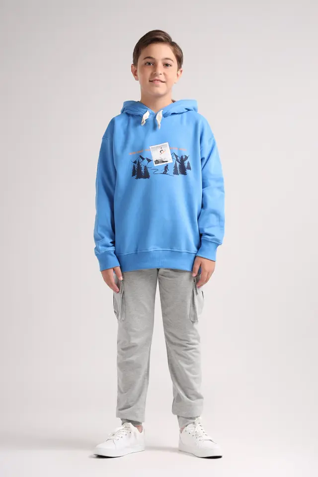 هودی پسرانه طرح دار مدل 4111-لوک