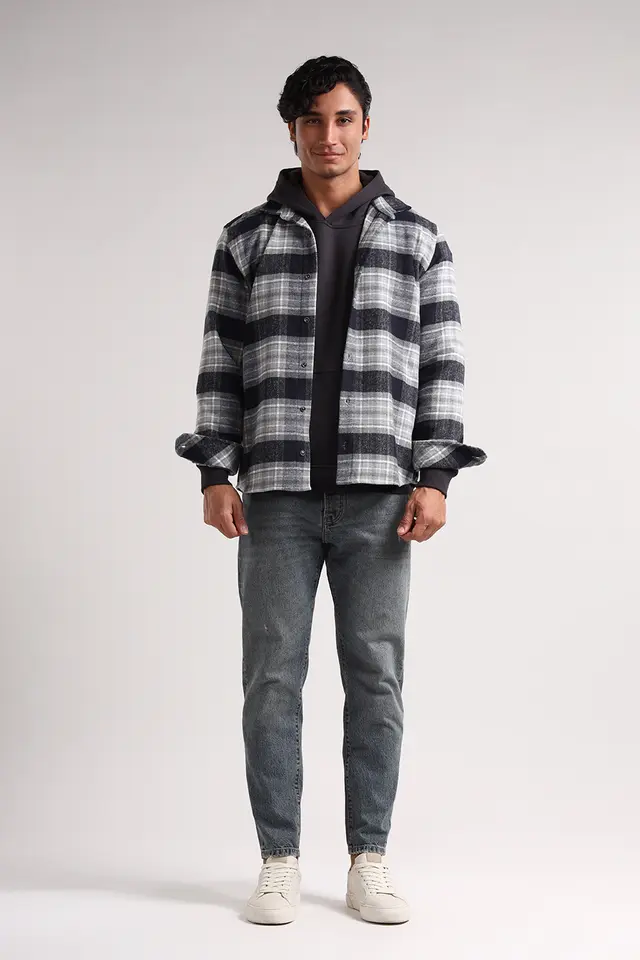 پیراهن زمستانی مردانه مدل 4571-لوک