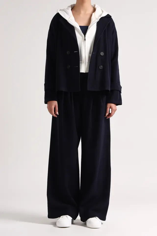 کت یقه انگلیسی زنانه مدل 4570-لوک