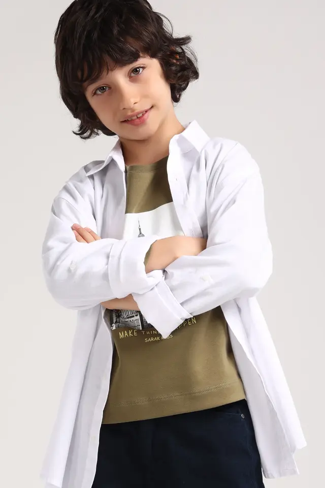 شومیز ساده پسرانه مدل 4510-لوک