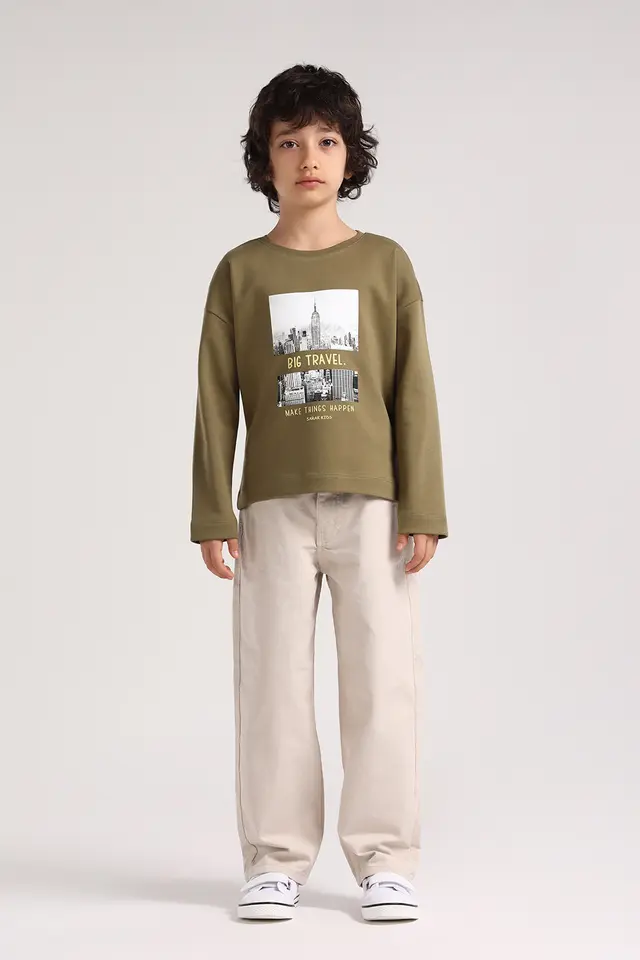 بلوز یقه گرد پسرانه مدل 4535-لوک