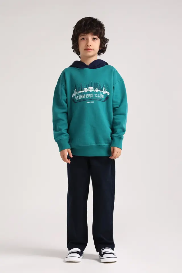 هودی کلاه دار پسرانه مدل 4520-لوک