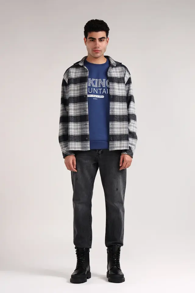 بلوز دورس چاپدار مردانه مدل 4591-لوک