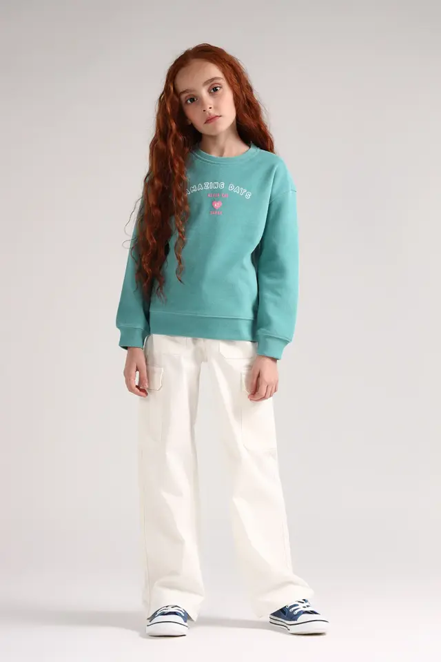 بلوز دخترانه طرح دار مدل 4597-لوک