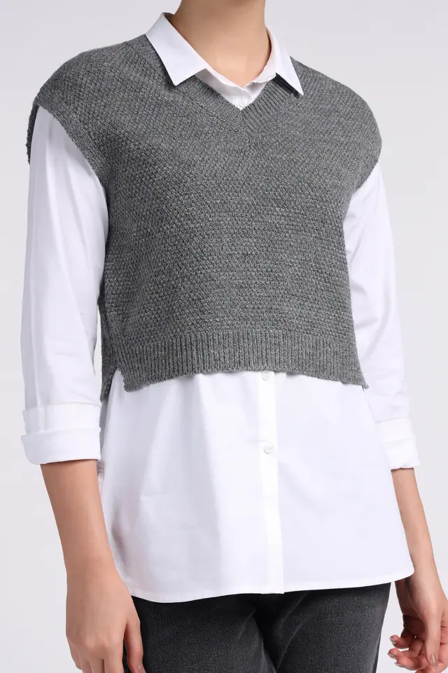 ژیله بافتنی زنانه مدل 4237-لوک