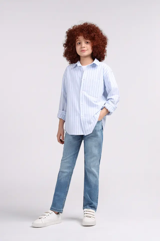 شومیز پسرانه آستین بلند مدل 3922-لوک