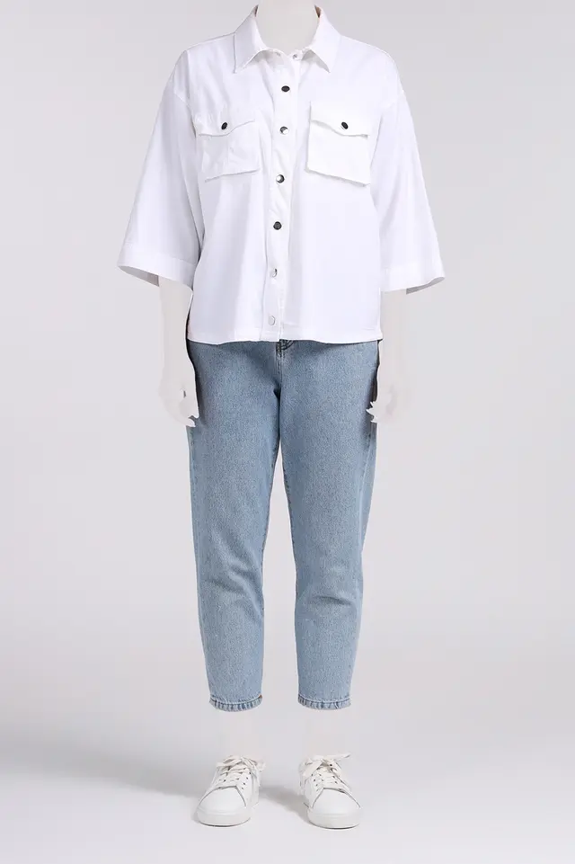 شومیز زنانه آستین سه ربع مدل 4287-لوک