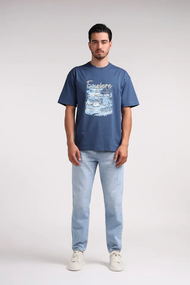 تیشرت مردانه طرحدار مدل 4231-لوک