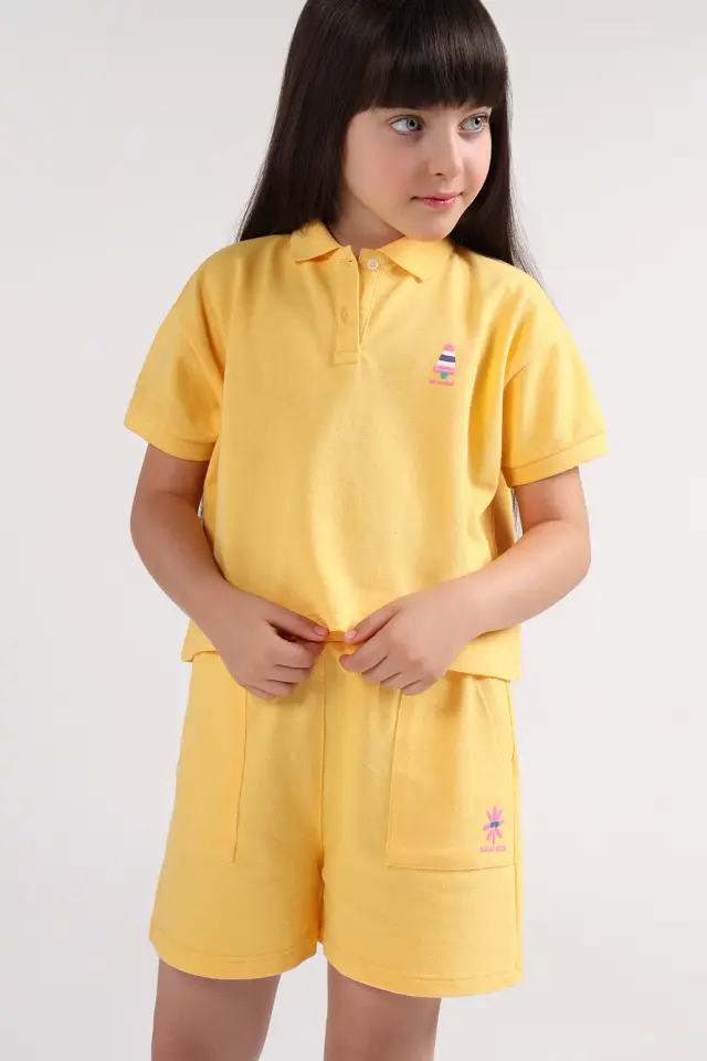 تیشرت کوتاه دخترانه مدل 4324-لوک