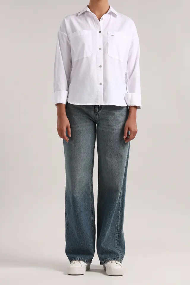 شومیز سفید زنانه مدل 5013-لوک