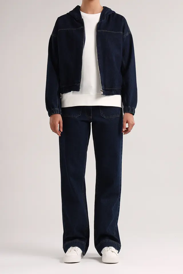 سویشرت جین زنانه مدل 4513-لوک