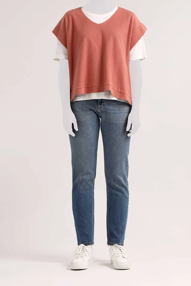 شلوار جین زنانه راسته مدل 4741-لوک