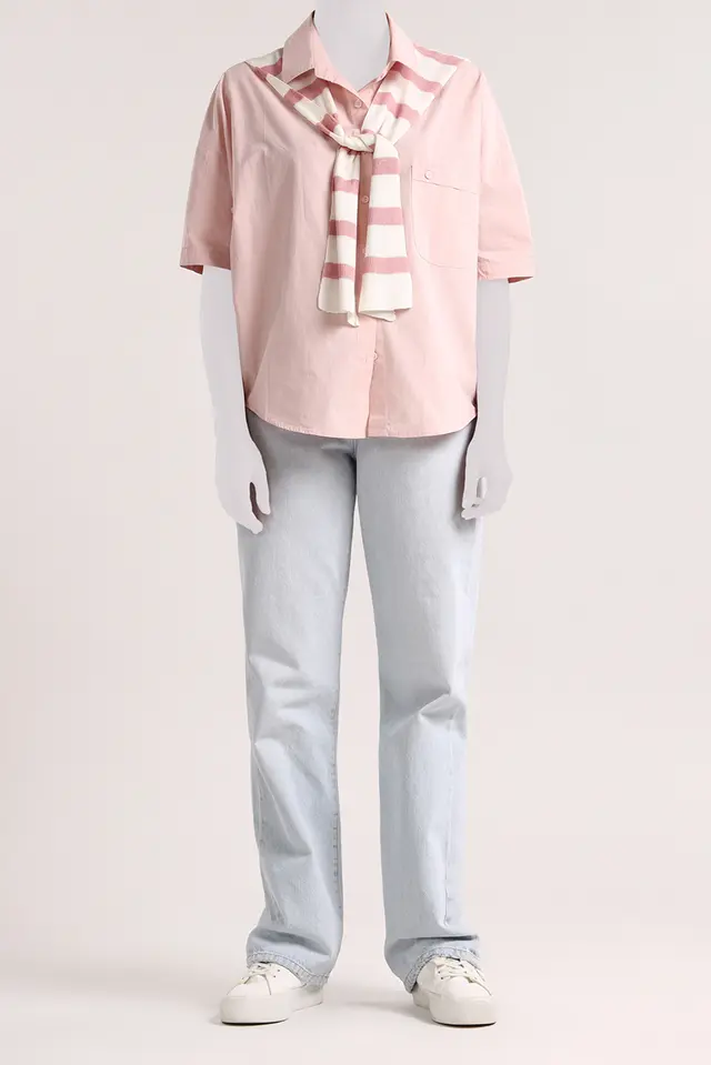 شومیز آستین کوتاه زنانه مدل 5133-لوک