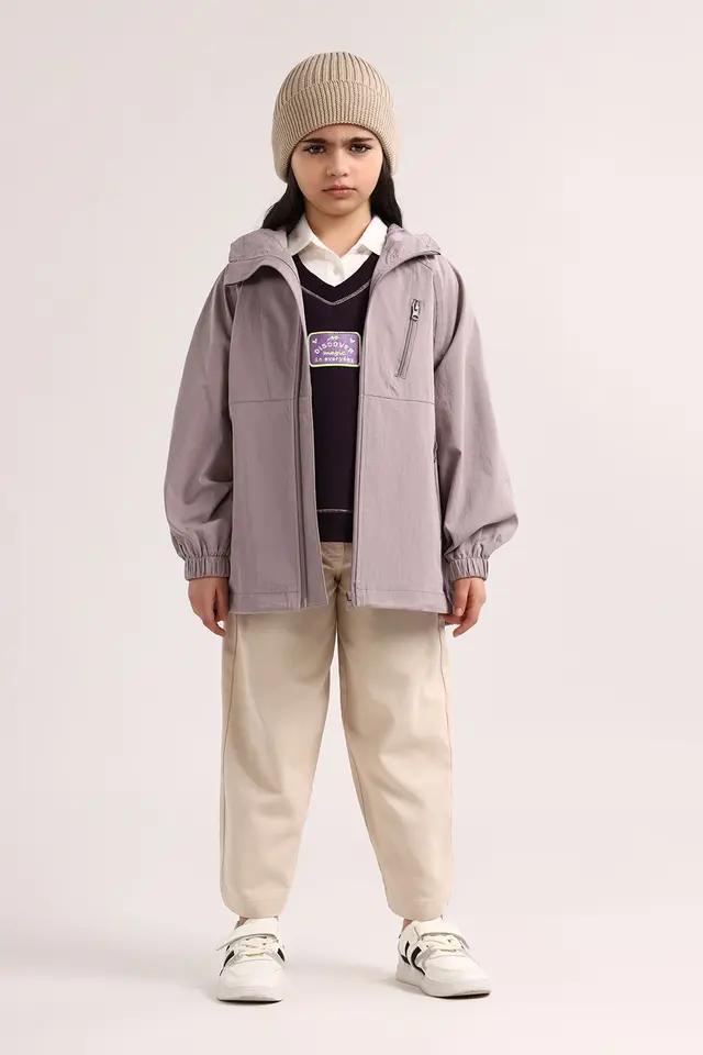 بارانی ساده دخترانه مدل 5142-لوک