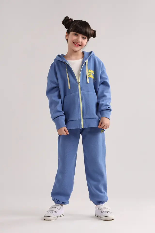 سویشرت کلاه دار دخترانه مدل 5172-لوک