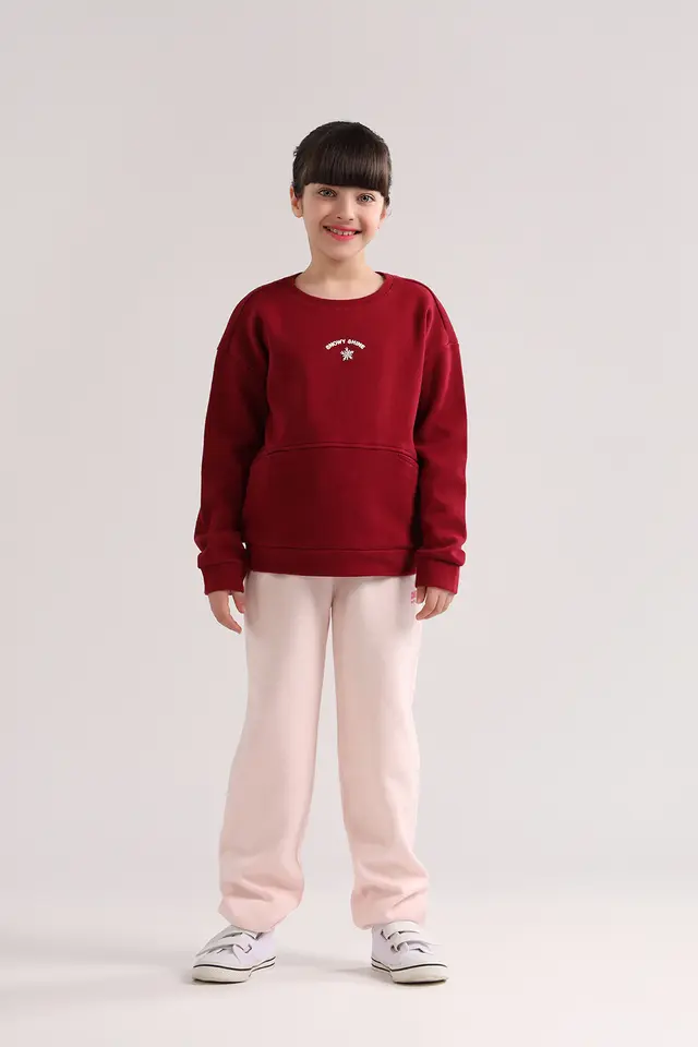 بلوز یقه گرد دخترانه مدل 5166-لوک