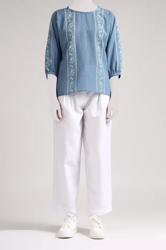 بلوز جلو بسته زنانه مدل 4449-لوک