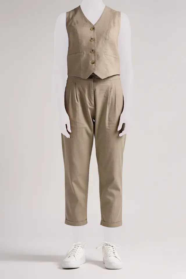 وست دکمه دار زنانه مدل 4667-لوک