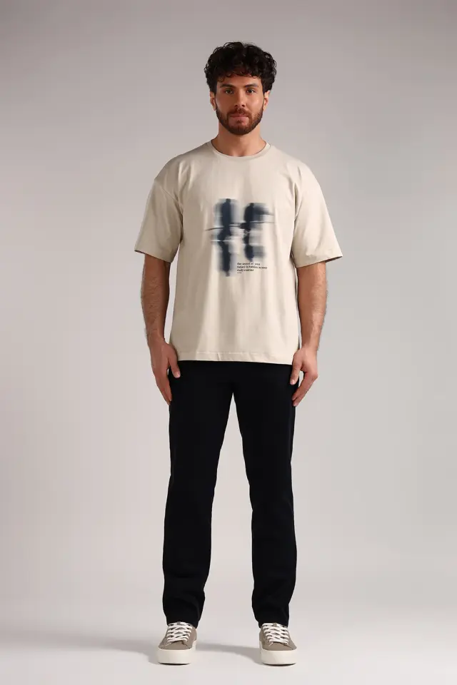 تیشرت طرح دار مردانه مدل 4610-لوک