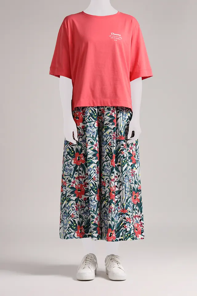 دامن شلواری طرح دار زنانه مدل 4685-لوک