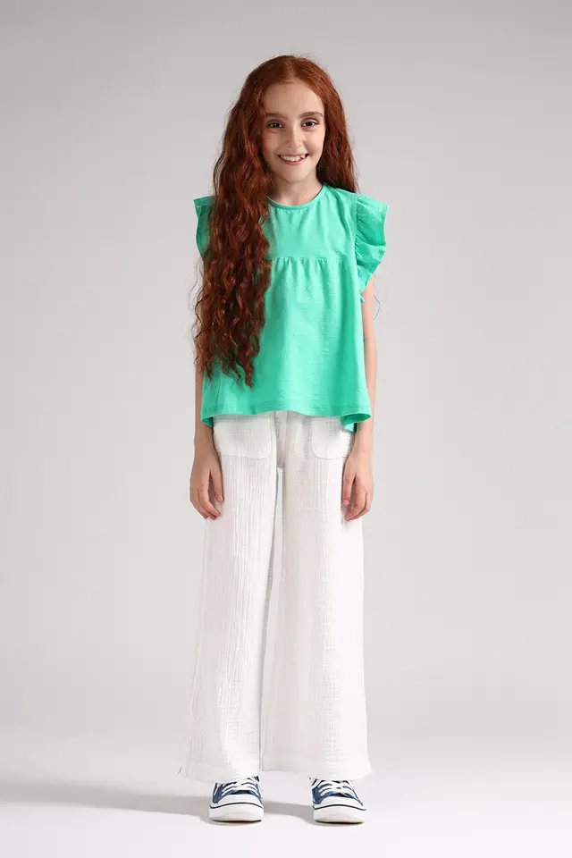 شلوار دو جیب دخترانه مدل 4410-لوک