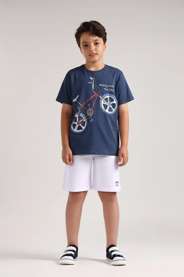 تیشرت پسرانه طرح دار مدل 4018-لوک