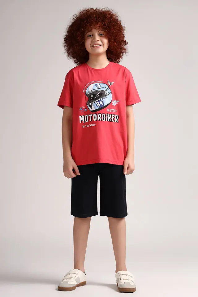 تیشرت چاپدار فانتزی پسرانه مدل 4256-لوک