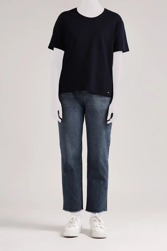 تیشرت زنانه یقه گرد مدل 4811-لوک