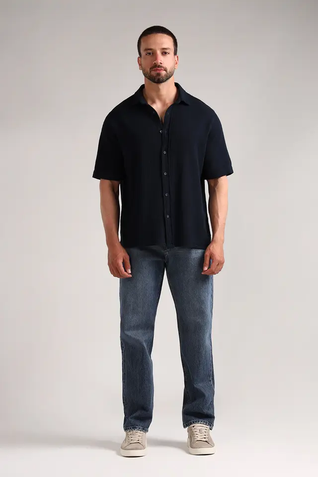 پیراهن ساده آستین کوتاه مردانه مدل 4728-لوک