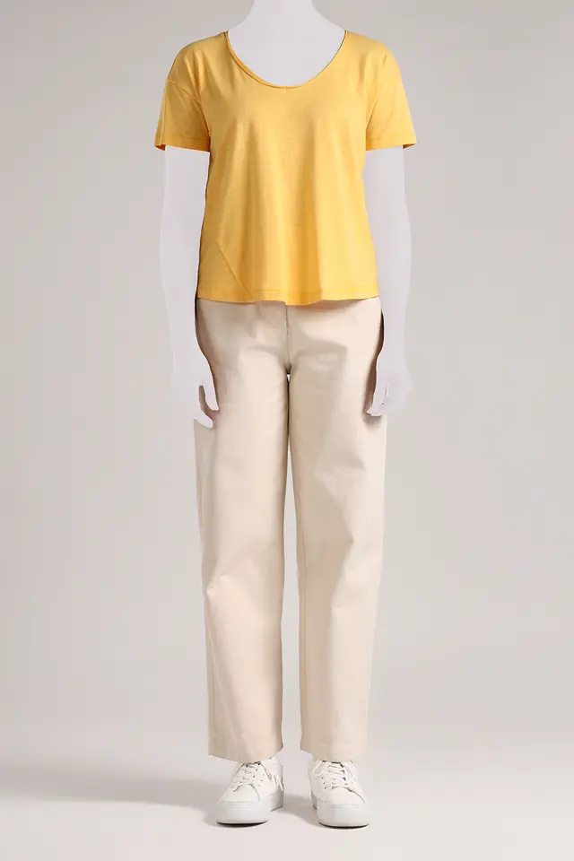 تیشرت یقه هفت زنانه مدل 4273-لوک