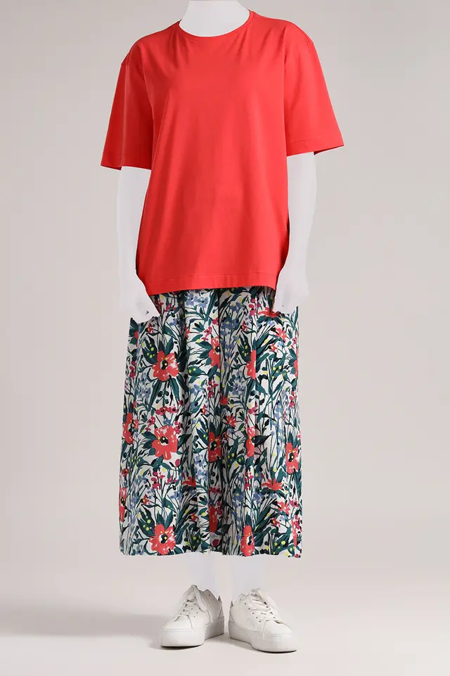 تیشرت یقه گرد زنانه مدل 4671-لوک