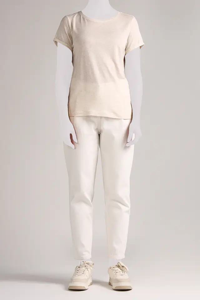 تیشرت زنانه نخی مدل 4672-لوک