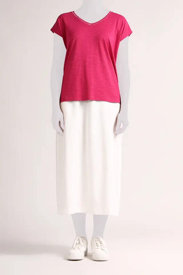 تیشرت یقه هفت زنانه مدل 4961-لوک