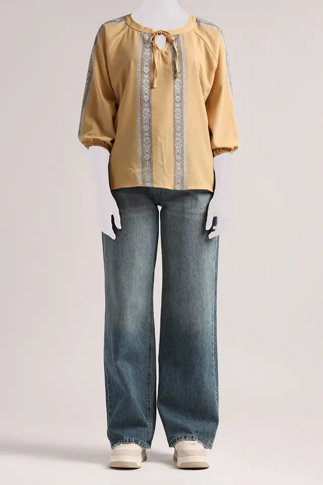 بلوز طرح دار زنانه مدل 4830-لوک