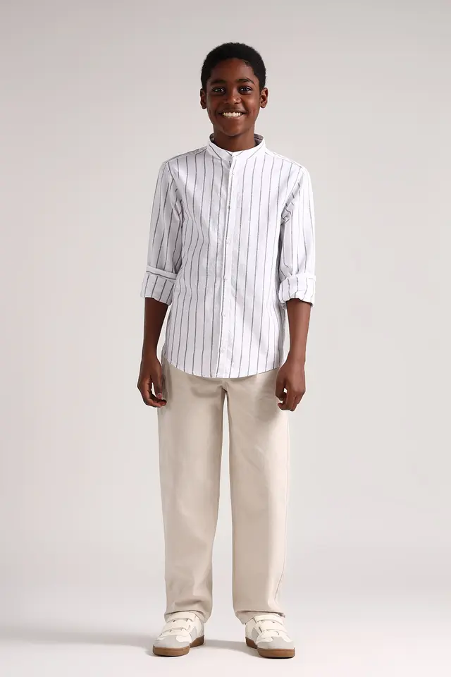 شومیز یقه ایستاده پسرانه مدل 3900-لوک