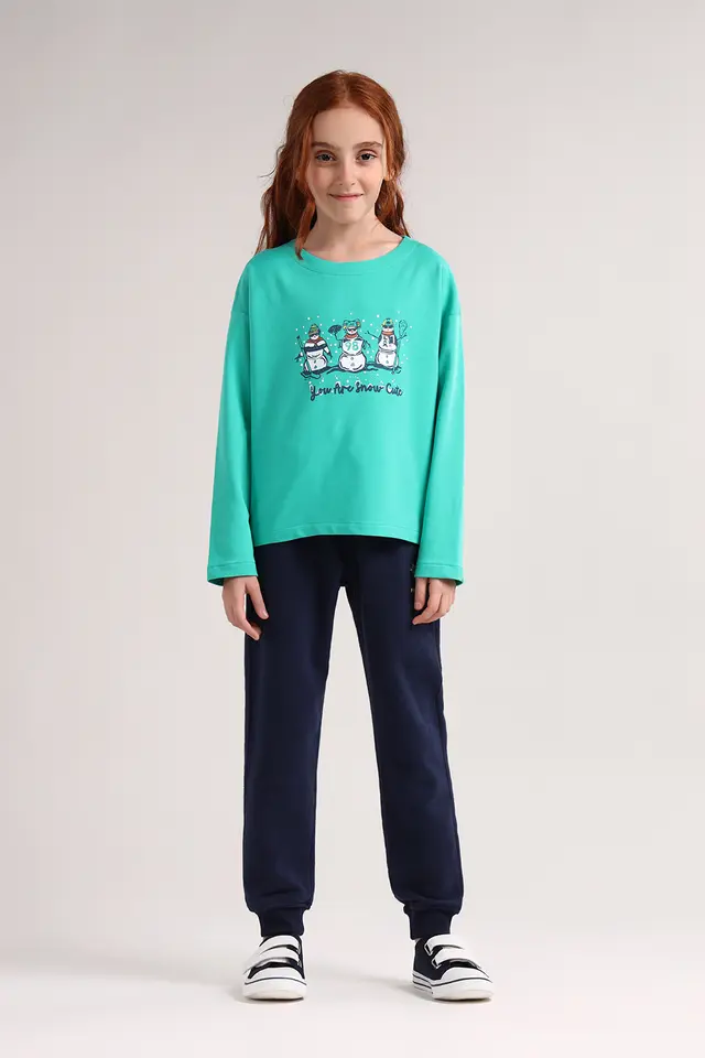 بلوز چاپدار دخترانه مدل 5034-لوک