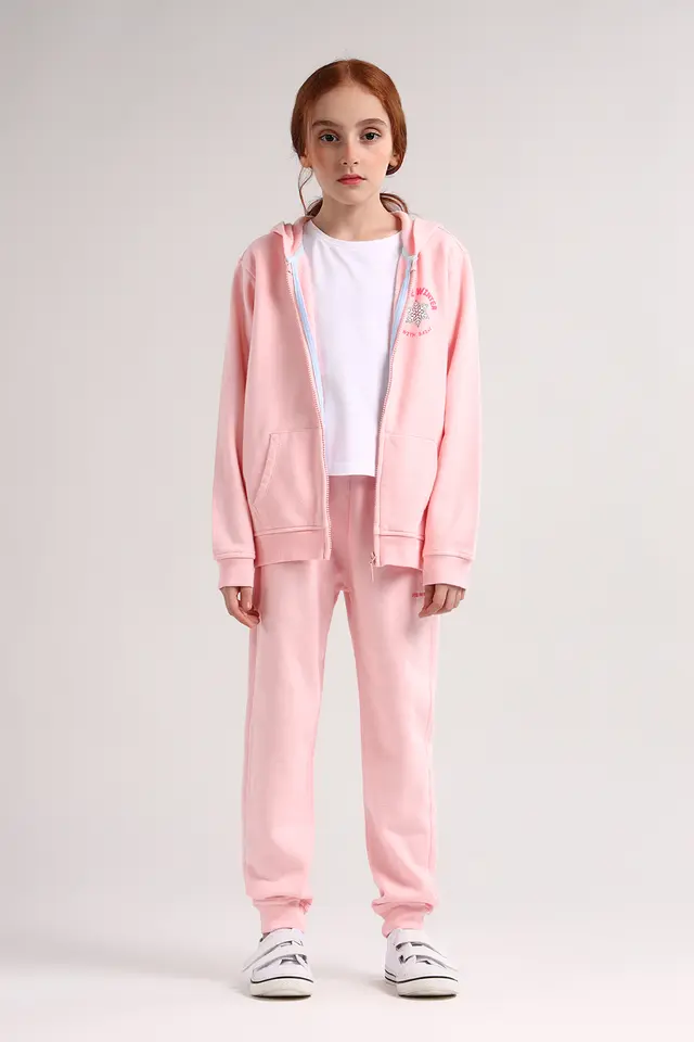 سویشرت کلاه دار دخترانه مدل 4558-لوک